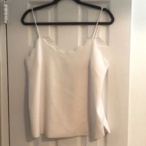 Scallop Cami - White